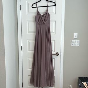 Lulus Dusty Maeve Purple Chiffon Satin Maxi Dress Small Flowy